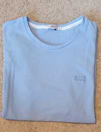 T-shirt azul com decote redondo da Hugo Boss