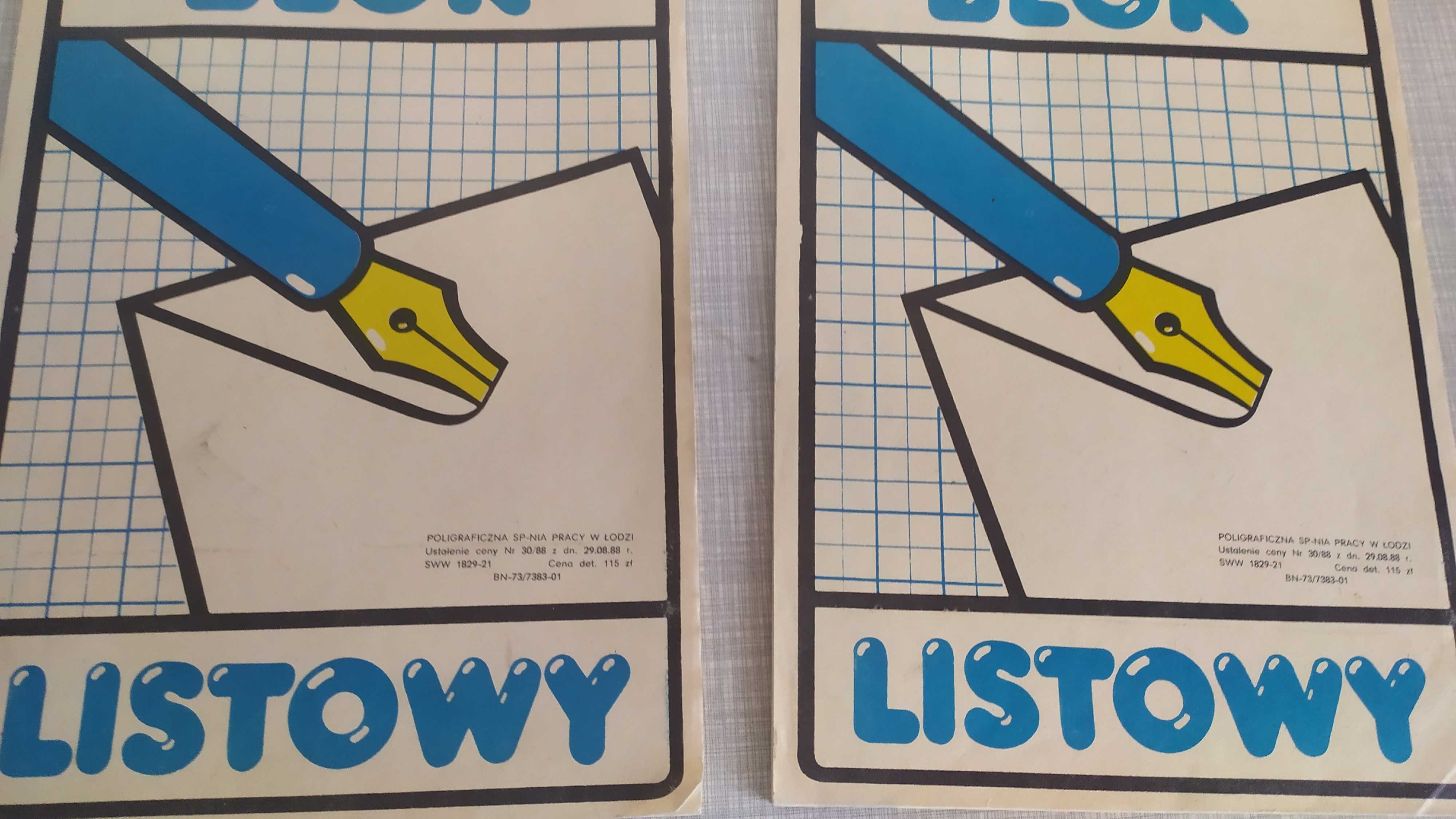 Papier listowy z lat 80-tych- 2 bloki  cena za 2 szt