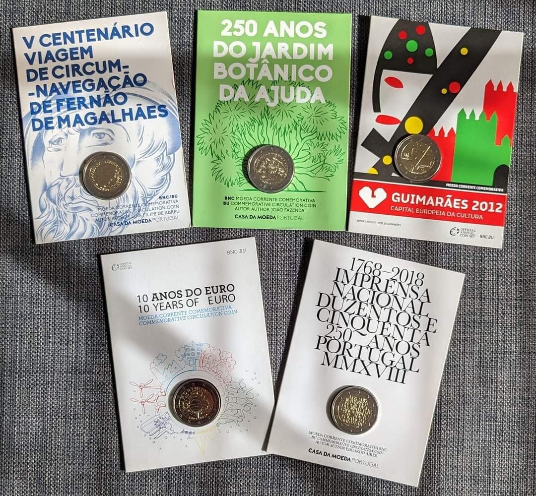 Moedas comemorativas 2€ Portugal BNC