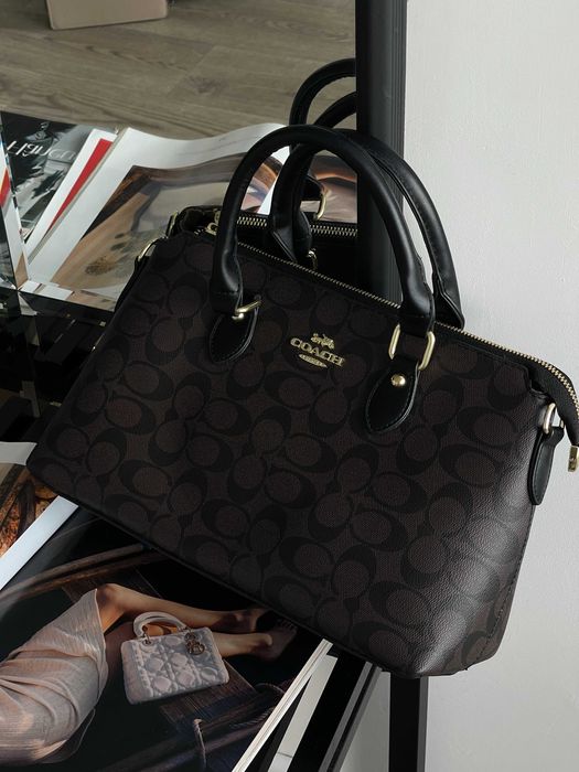 Женская сумка Coach Georgia черный  через плечо Коуч