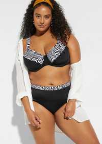 B.P.C bikini minimizer zebra z figami wysoki stan ^48(95D)