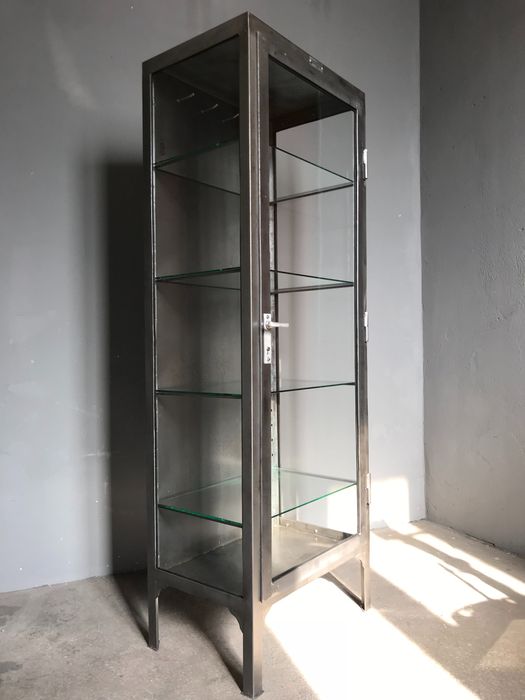 Witryna LOFT szafa INDUSTRIALNA przeszklona szafka medyczna