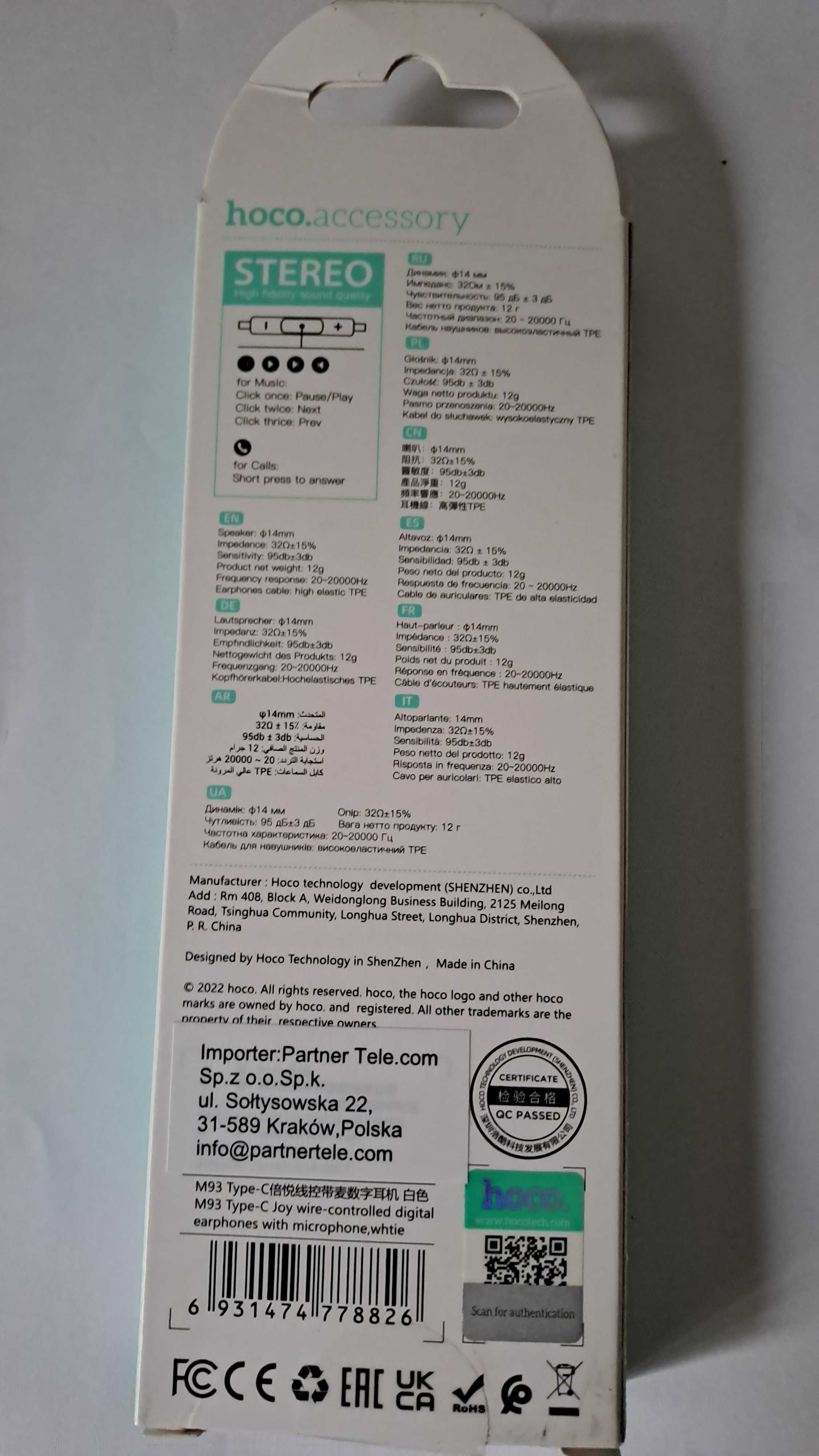 Słuchawki USB Typ C z Flip Fold 2 3 4 5