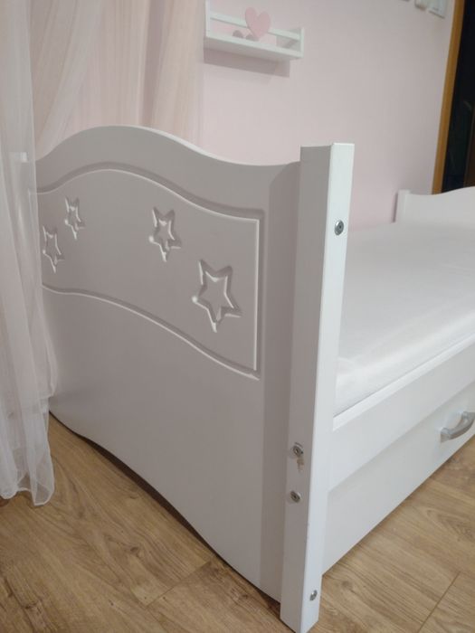 Łóżko 80x180 +materac+ szuflada+baldachim