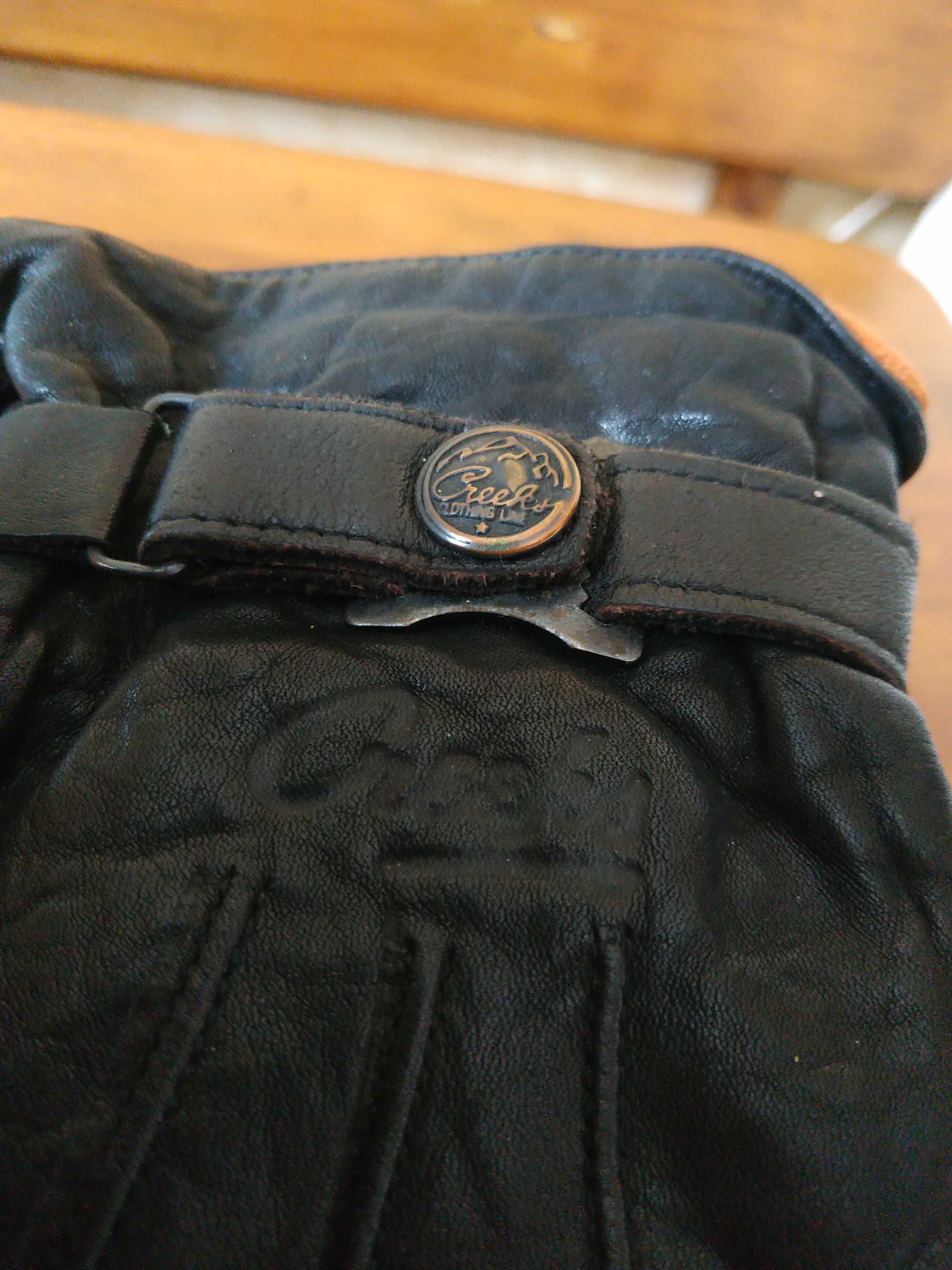 Мужские утепленные кожаные мотоперчатки от бренда Creeks размер XXL