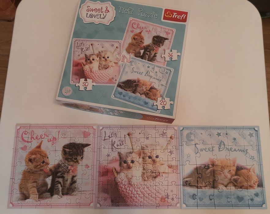 Puzzle Trefl kotki 50, 36, 20 elementów, 4+