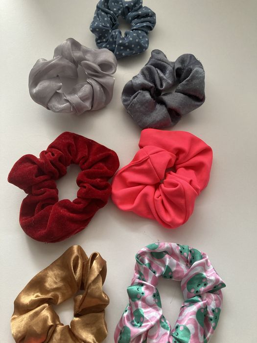Frotka scrunchie gumka do włosów 9 sztuk