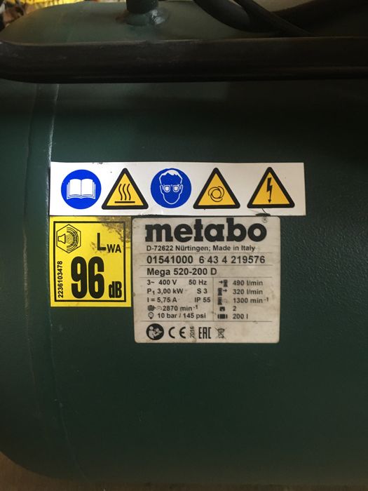 Sprzedam kompresor Metabo Mega 520-200d