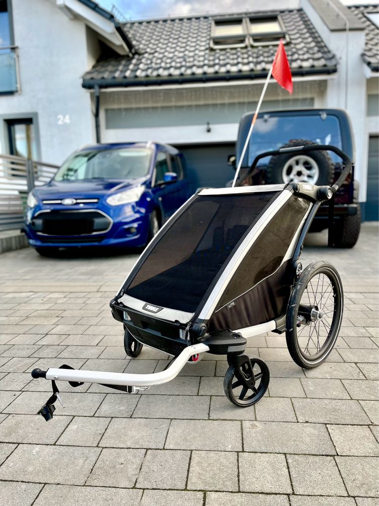 Przyczepka rowerowa THULE Chariot Lite 2 dwuosobowa + pokrowce