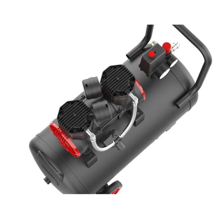 Kompresor 50L CICHY BEZOLEJOWY 2 tłoki 2 pompy sprężarka 230V NOWA