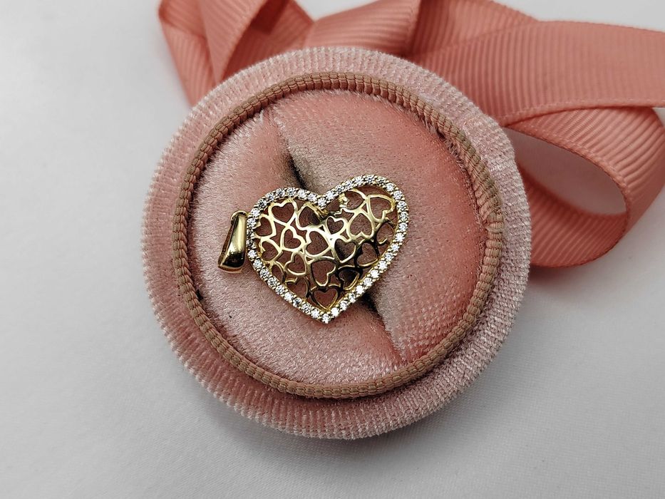 NOWA Złota Zawieszka Serce / Złoto 585