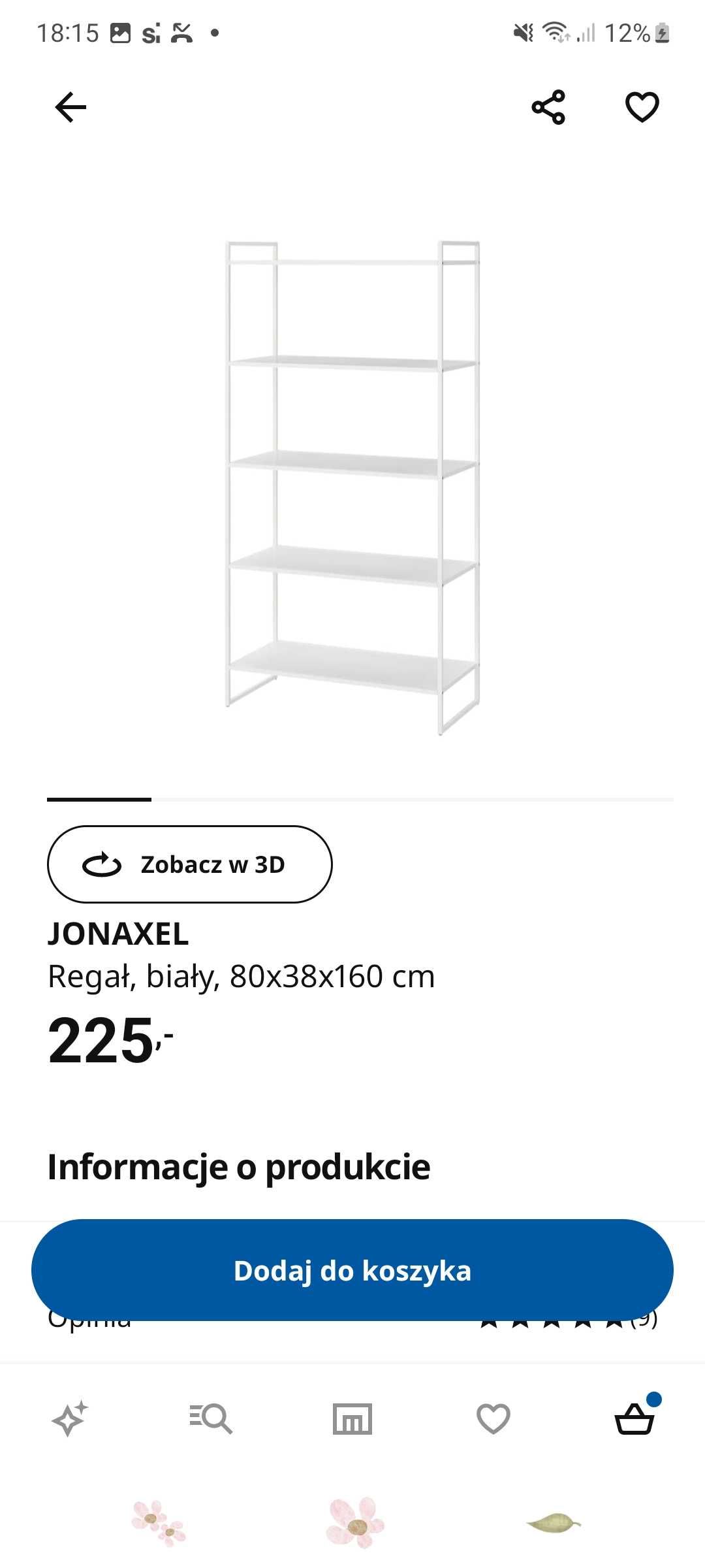 Regał Ikea metalowy