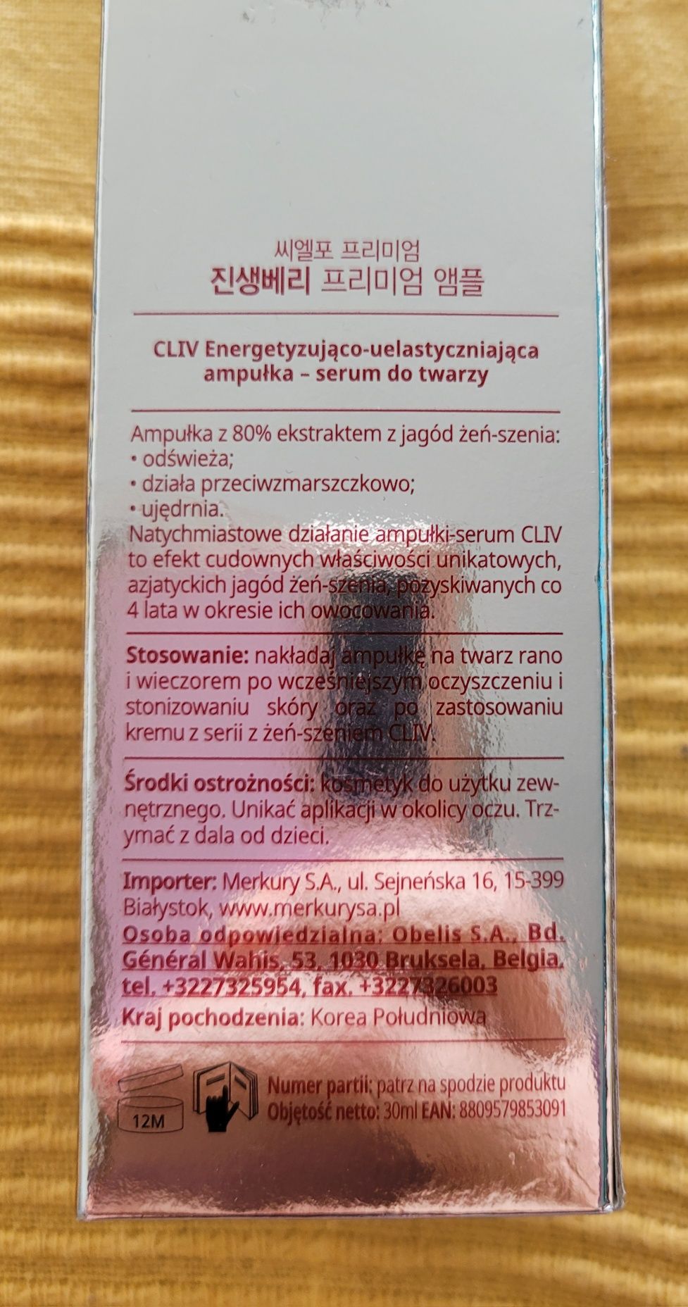 CLIV ampułka żeń szeń NOWA nieotwierana