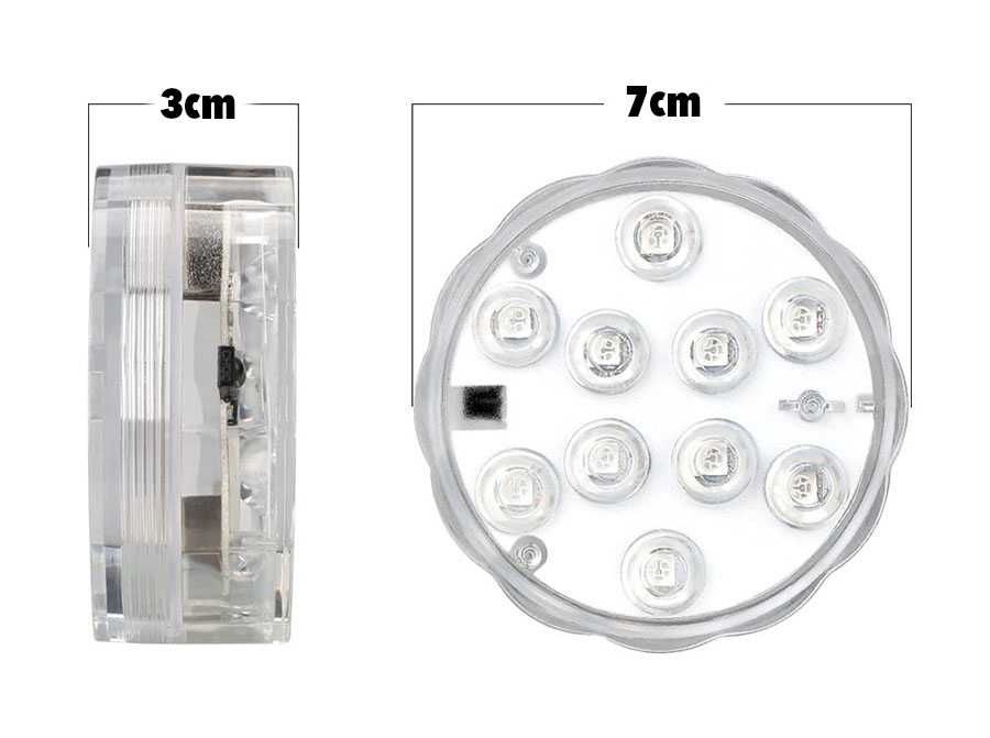 Lampa do basenu 2 szt Basenowa LAMPKA LED Wodoodporna BEZPRZEWODOWA