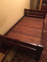 Łóżko drewniane lite drewno machoń 200x110