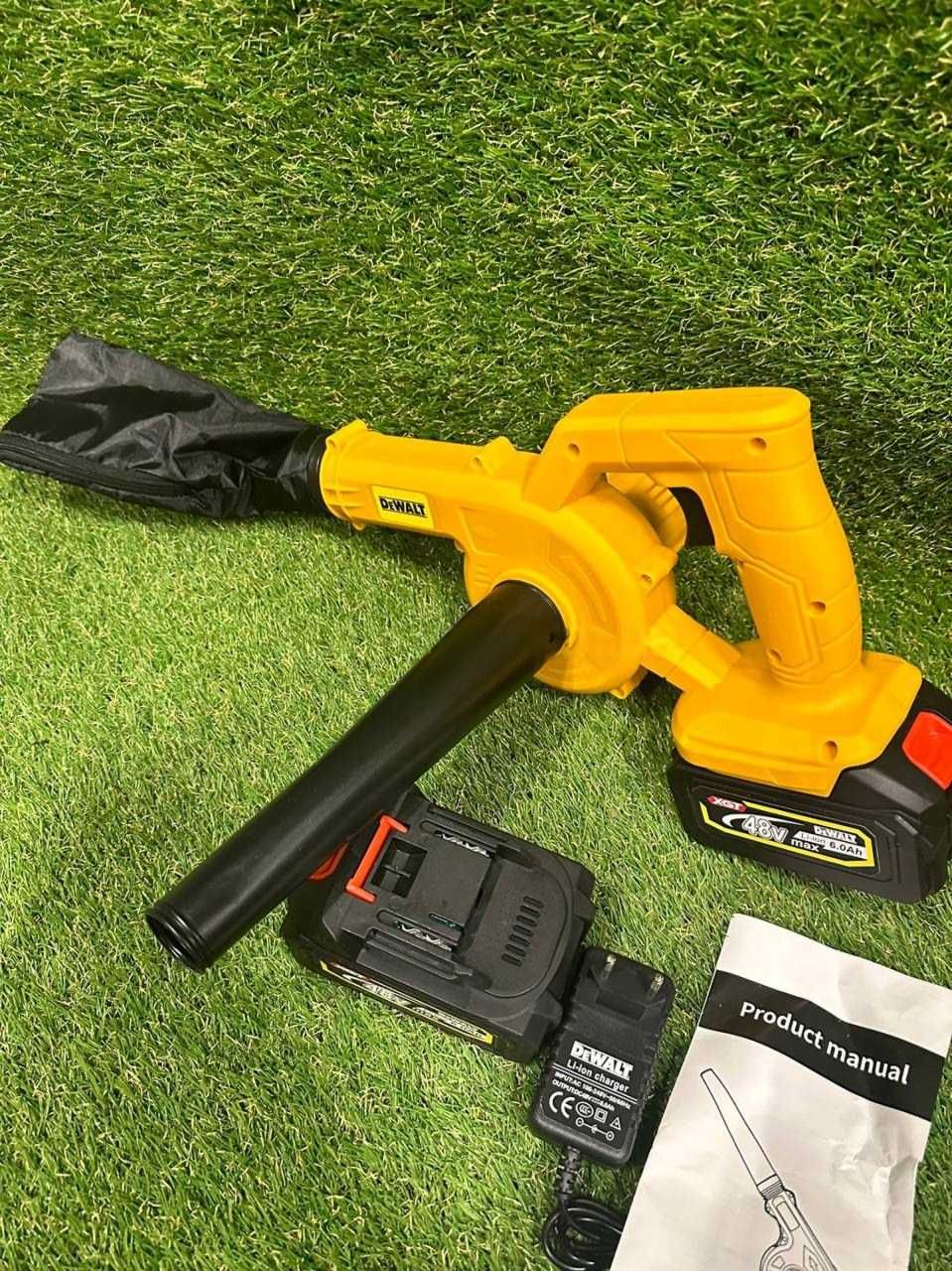 ‼️ Аккумуляторная воздуходувка пылесос 2в1 DeWalt Деволт (48В, 6Аг)