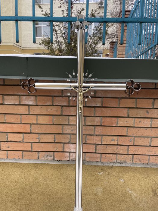 Хрест на цвинтар з нержавіки , хрест нержавіючий