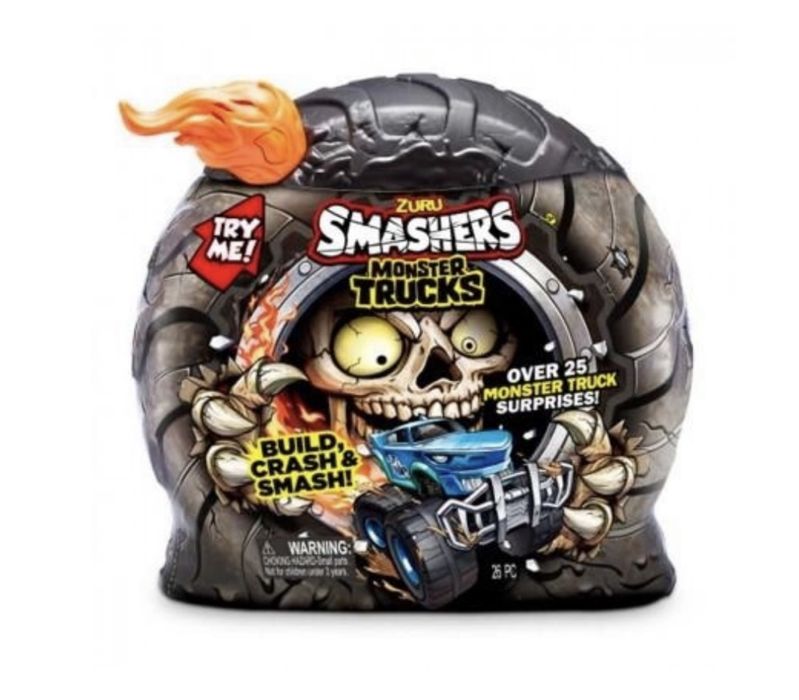 Игровой набор Smashers Monster Wheels Skull truck by ZURU 74103А!