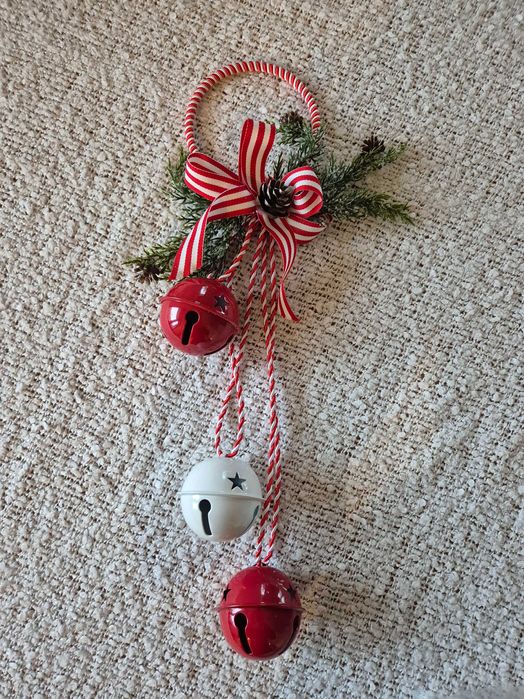 Dzwonki choinkowe Zawieszki na drzwi, ozdoba na ścianę Kokarda Wieniec