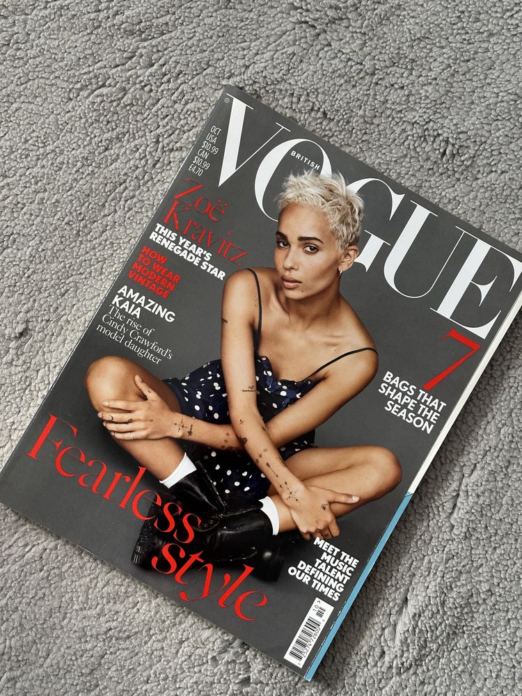 Czasopismo magazyn Vogue British UK Zoe Kravitz October 2017