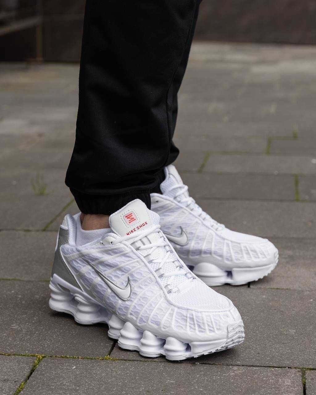 Чоловічі кросівки Nike Shox TL білий NK147 СУПЕР