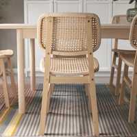 Krzesło rattanowe Ikea Voxlov boho bambus rattan