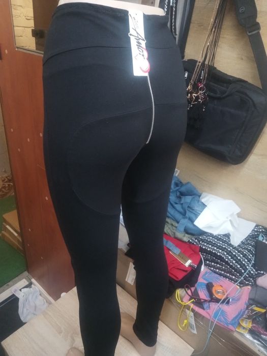 Spodnie Turcja Push Up czarne 2 wzory M/L i L/XL bawełna wyprzedaż