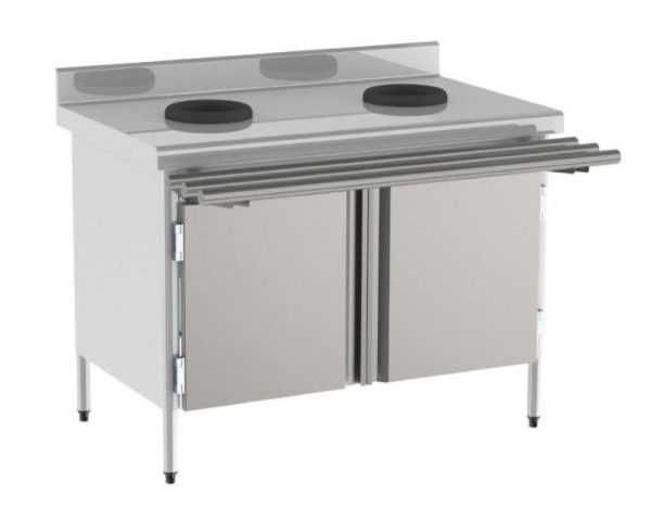 Mebel do sortowania odpadów, 2-drzwiowy, 2 otwory na odpady NOWY