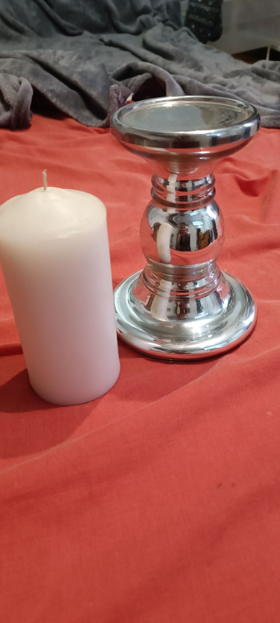 Porta velas com vela