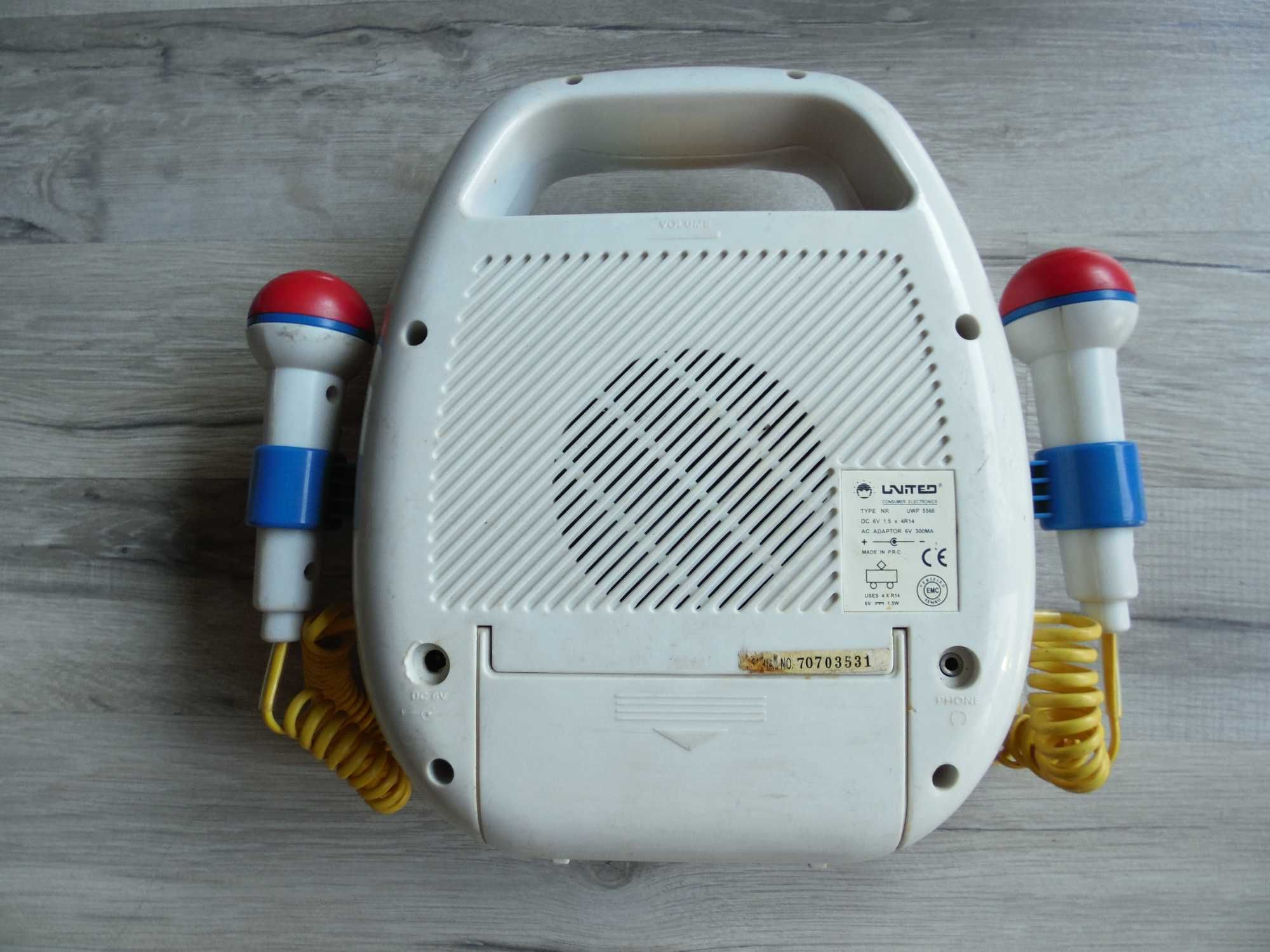 Gravador de Cassetes Vintage com 2 Microfones