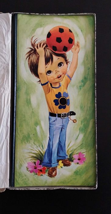 álbum para fotografias: para crianças, dos anos 70, na caixa original