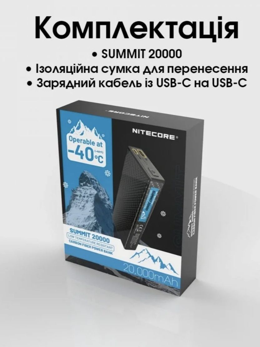 Повербанки Nitecore CARBO 20000, CARBO 10000, NB 10000 GEN2, NB20000,