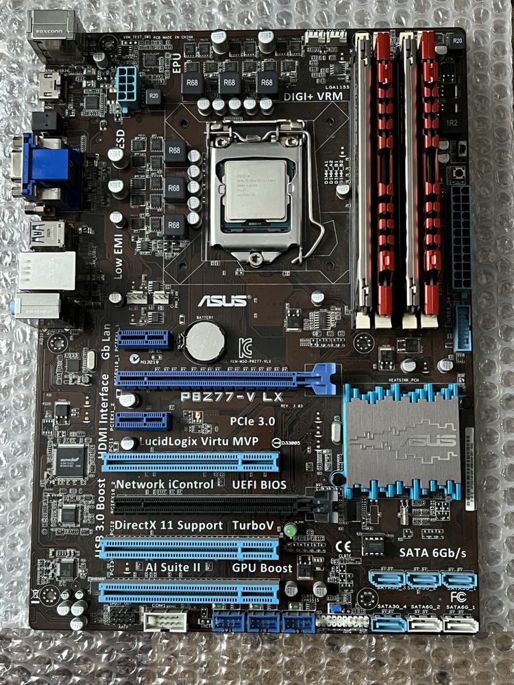 Комплект материнська плата Asus P8Z77-VLX,1155 сокет,i7 3770,20 gb ram