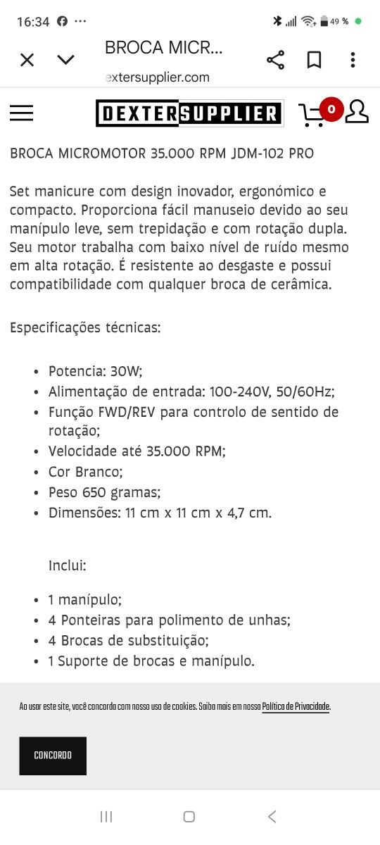 Broca Micromotor 35.000, JDM 102- PRO