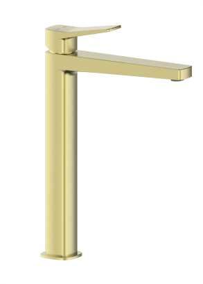 KFA Malaga bateria umywalkowa nablatowa brushed light gold