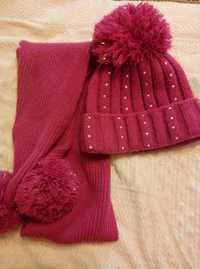 Шапка теплая+шарф AGBO для девочки