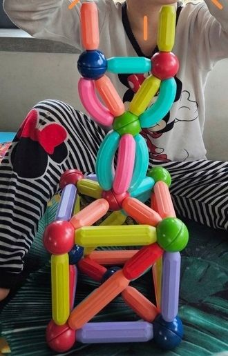 Klocki Magnetyczne Zestaw Konstrukcyjne 84 Elem. Magnetic Sticks Eduka