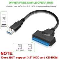 Переходник-адаптер USB 3.0-SATA для HDD, SSD 2.5 дюйма (НОВЫЙ)