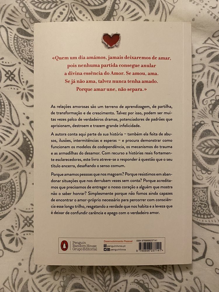 Vendo Livro “Porque amamos pessoas que nos magoam?”