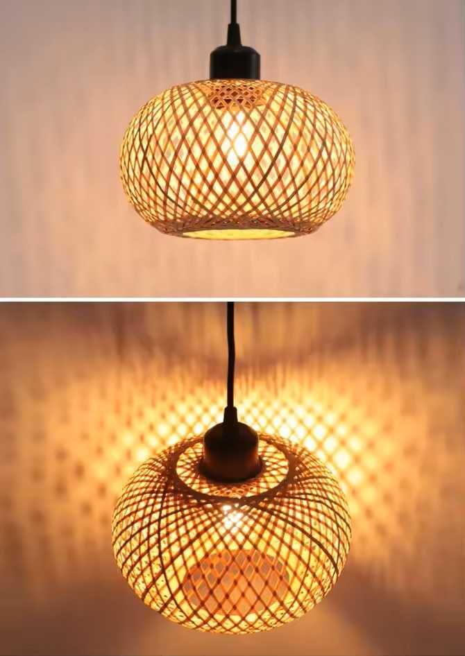 Rattanowa lampa wisząca