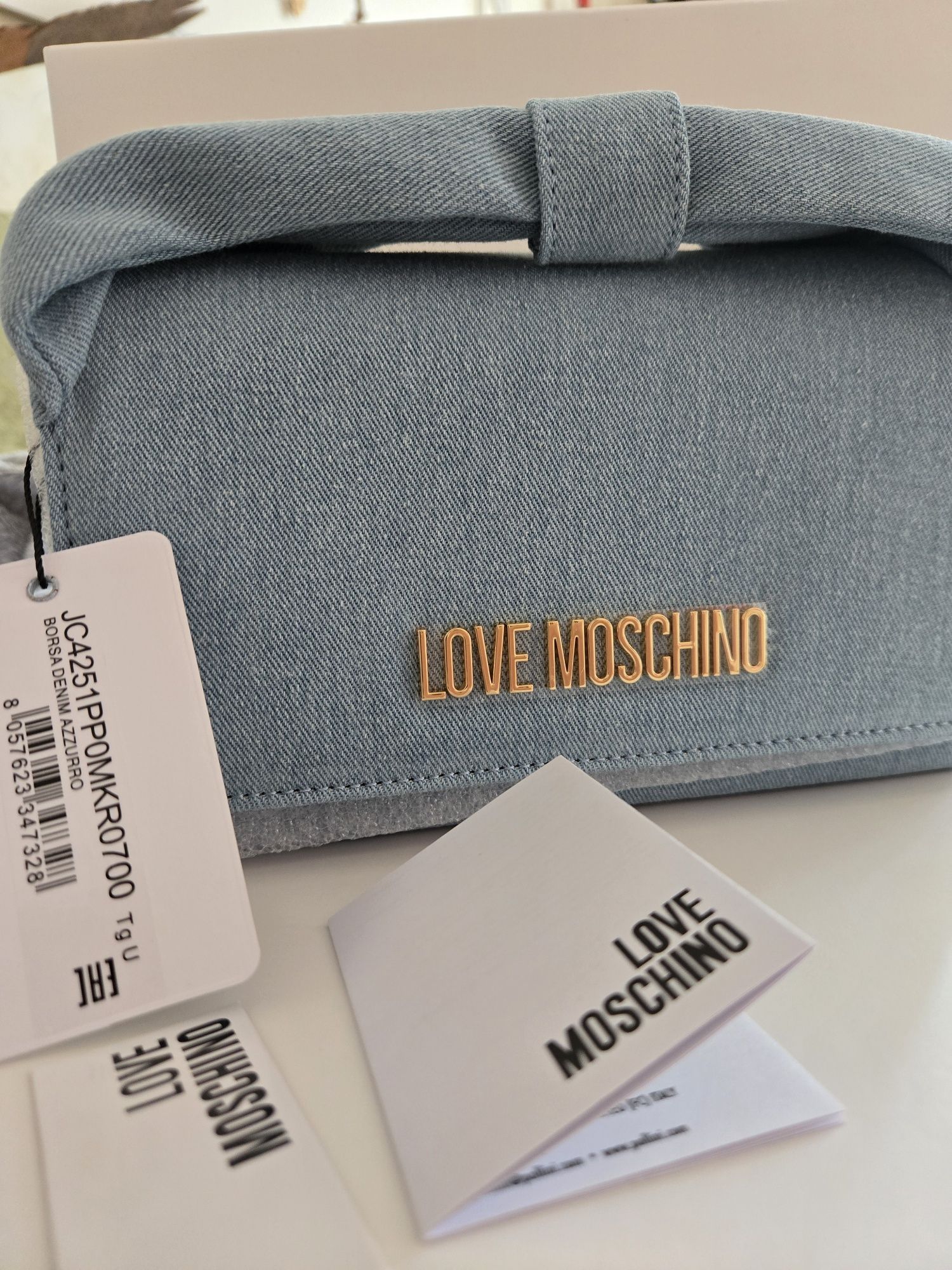 Сумка Love Moschino/ джинс/оригінал/нова/ клатч