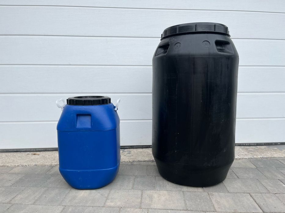 Beczka 250l. Beczki po artykułach spożywczych.