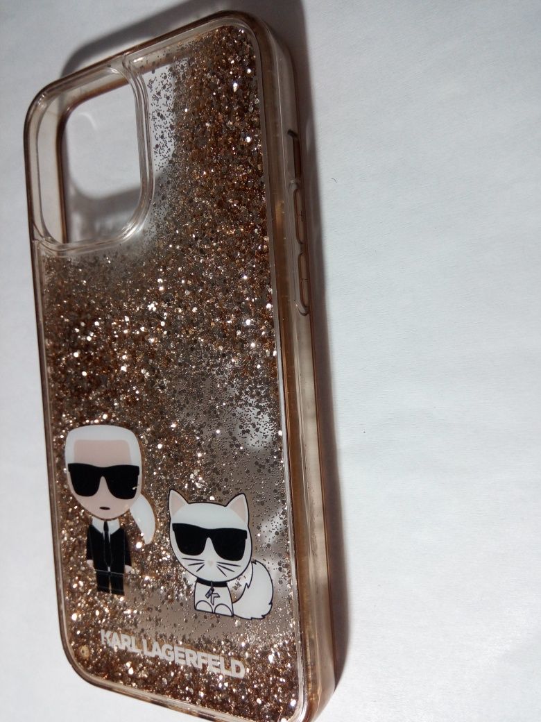 iPhone 13 Pro Max KARL LAGERFELD etui case liquid glitter