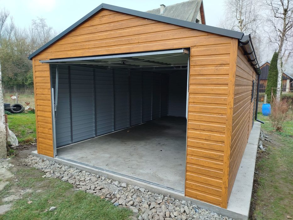 Garaż blaszany 4x7 profil zamknięty ocynk