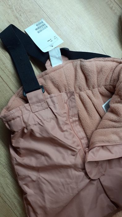 Nowe spodnie outdoorowe na szelkach H&M r. 74