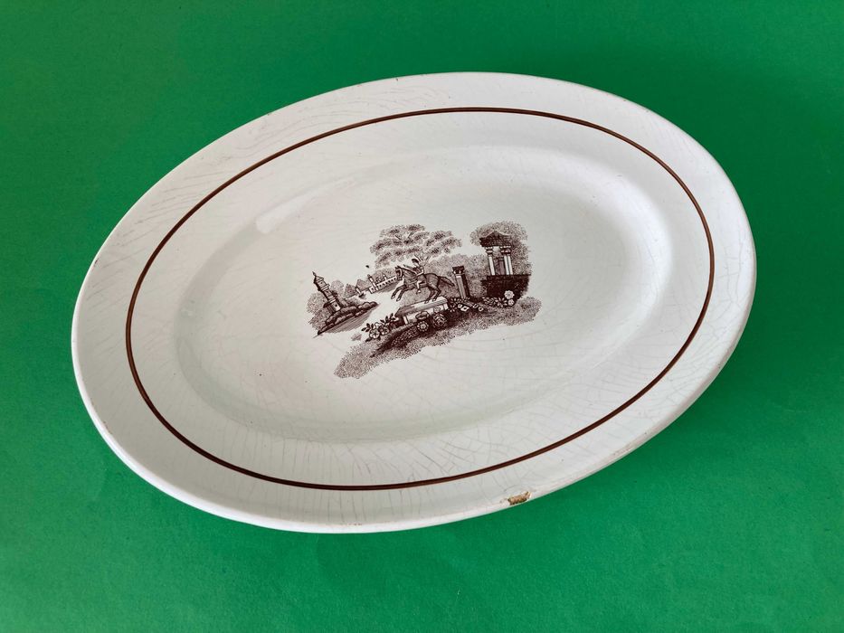 Travessa Porcelana Antiga Cavalinho Fábrica Massarelos Lusitânia