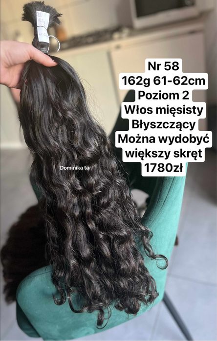 Włosy dziewicze 162g 61-62cm
