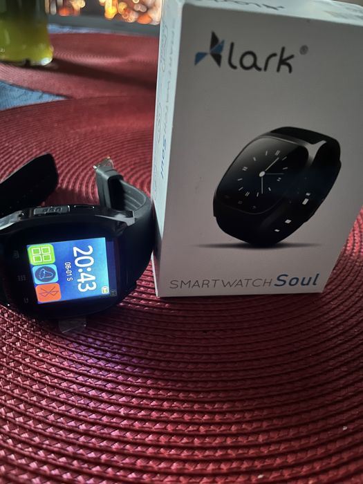 Nowy smartwatch Lark Soul czarny pełen komplet