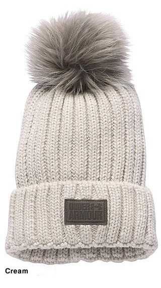 Шапка женская Under Armour Snowcrest Pom Beanie - 100% оригинал