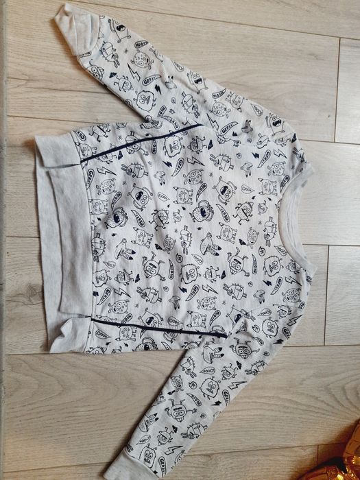 Bluza chłopięca szara potworki 104-110